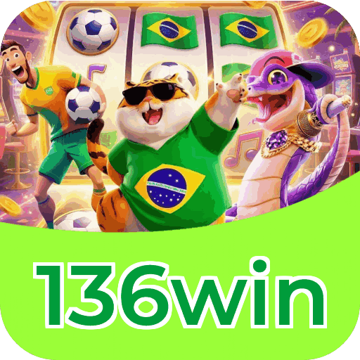 Interface do aplicativo 136win mostrando jogos disponíveis no iOS e Android